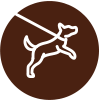 Icona cane legato